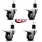 Service Caster 3'' Black Poly Swivel 1-7/8'' Expanding Stem Caster Set Total Lock Brake, 4PK SCC-EXTTL20S314-PPUB-BLK-178-4 - alternate 3